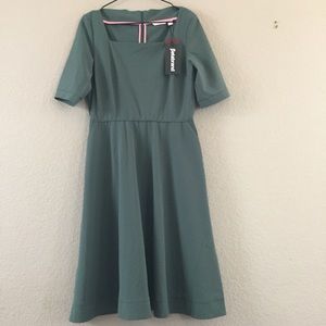 Betabrand Teal Midi Dress